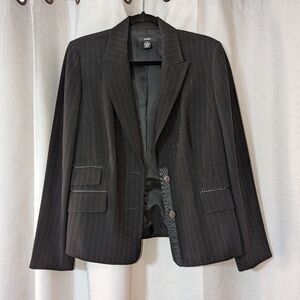 Red And Black Pinstripe Alfani Blazer Jacket Size 10.